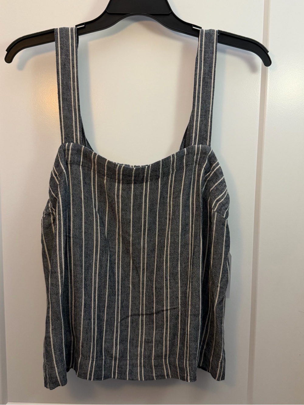 Time and Tru Black and White Striped Tank Top